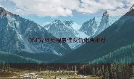 DNF异界觉醒最佳队伍组合推荐