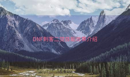 DNF刺客二觉技能效果介绍