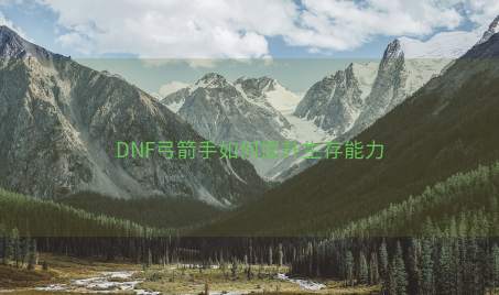 DNF弓箭手如何提升生存能力